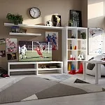 Тумба ТВ Энкель, 2 полки, 160x37x38 см, белая | изображение 6