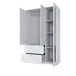 BRIMNES / СИРИУС Шкаф ИКЕА / IKEA комбинированный 3 двери и 2 ящика белый | изображение 2