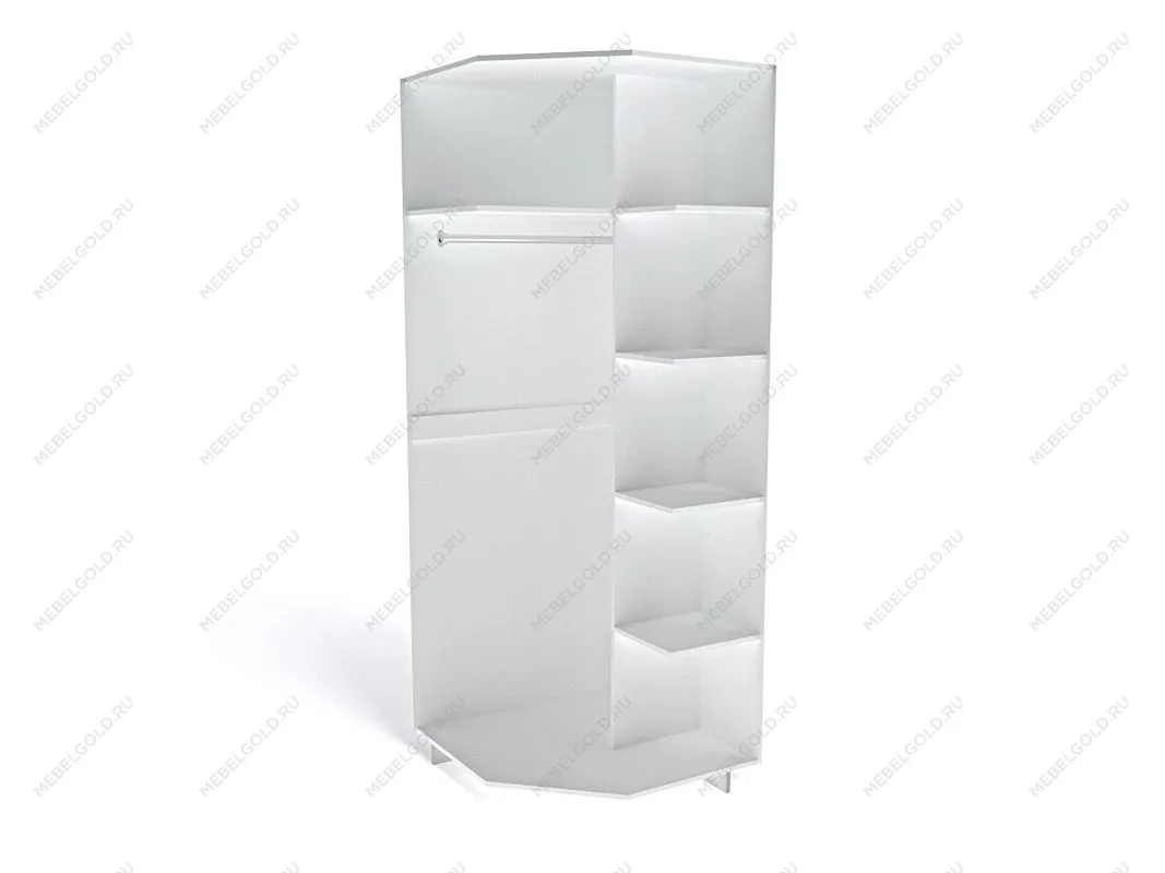 Шкаф угловой, Мале (851*851*2278) Дуб галифакс белый, 11214 | изображение 1