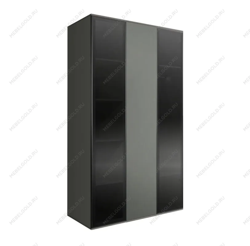 Шкаф 3-х дверный Bogemia Air (Серый/Черный) БМШ2/3(2)