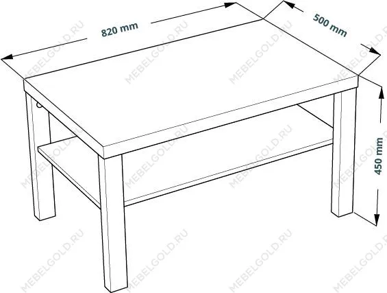 Стол журнальный Энкель, 82x50x45 см, белый | изображение 11