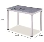 Стол обеденный Signal DAMAR 100 (белый) | изображение 3