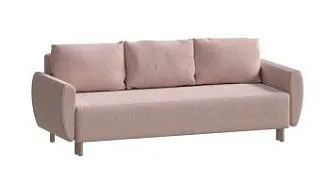Диван-кровать Тулисия светло-розовый, ткань рогожка