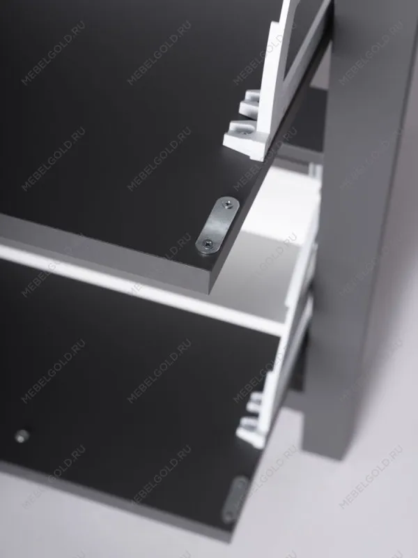 Обувница Сага с 2 откидными ящиками 92х122 серая | изображение 8