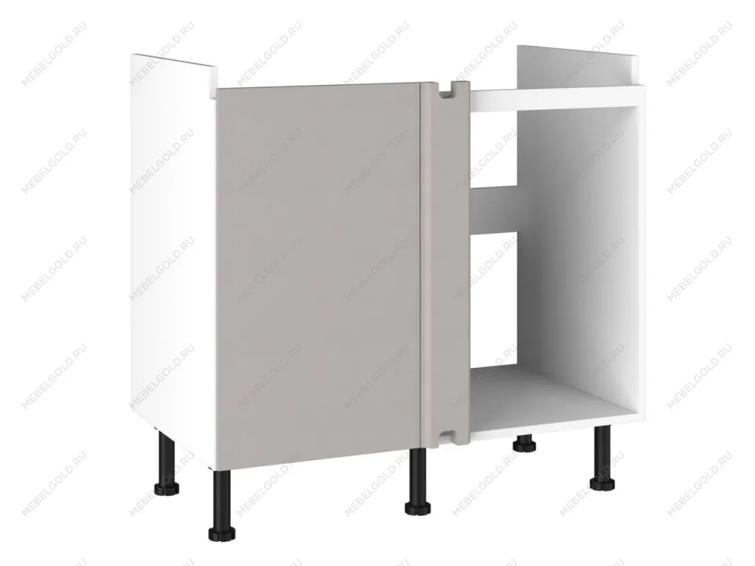 Стол под мойку угловой СМУ-100, Виста (900*534*870) Экокожа Бежевый, 26503