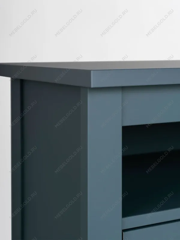 Тумба ТВ Сага, 3 ящика, 131х42х63 см, темно-бирюзовая | изображение 7