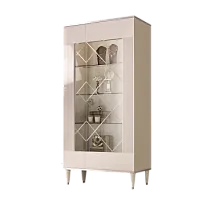 Витрина 2-ств. Римини СОЛО (Слоновая кость/Серебро) (Правая) РМВ2-2С(s)