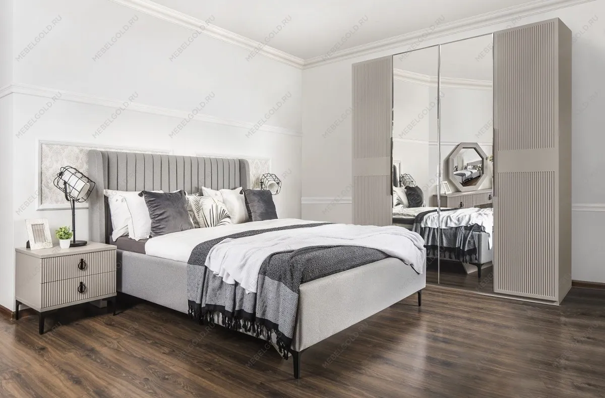 Кровать Стелла 160х200 светло серый камень | изображение 5
