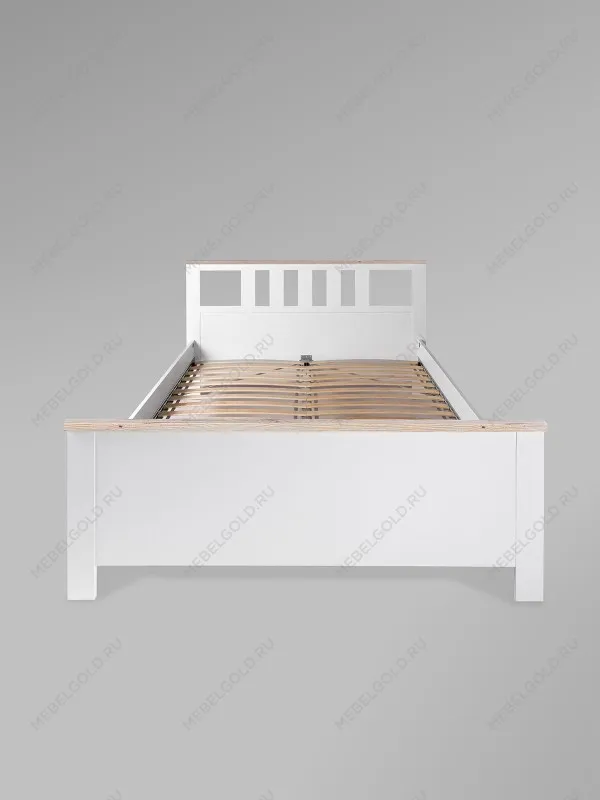 Кровать двуспальная Сага, 140х200 см, белая/ясень | изображение 2