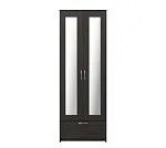 БРИМНЭС / СИРИУС Шкаф двухдверный ИКЕА / IKEA с одним выдвижным ящикам и двумя зеркалами, Дуб Венге | изображение 1