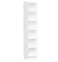 Стеллаж Варма, 6 полок, 38х198х28 см, белый