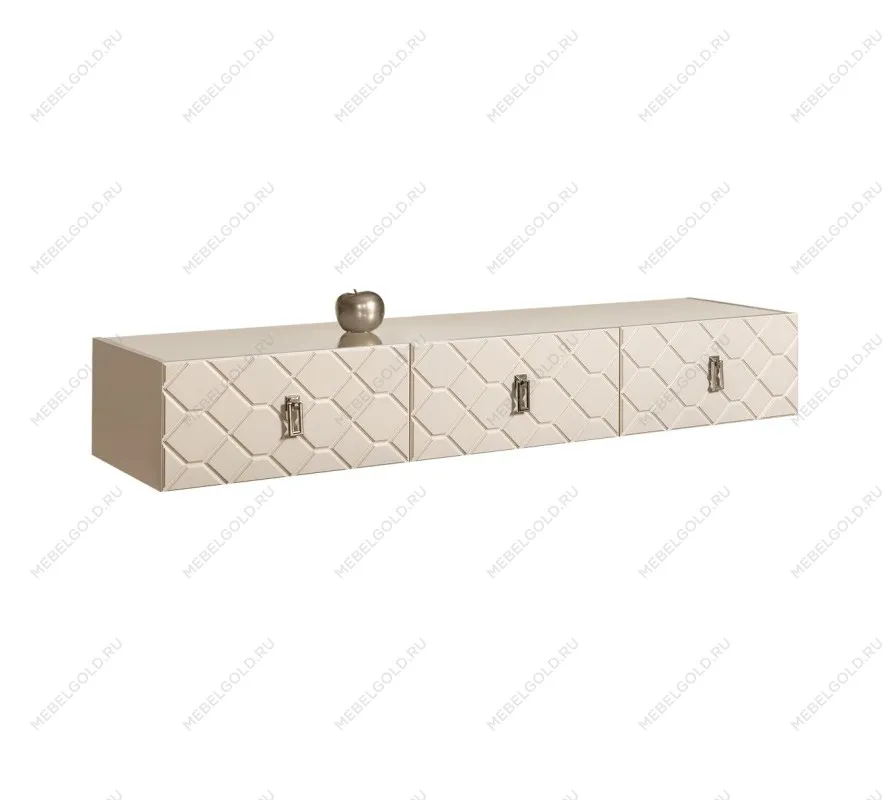 Тумба телевизионная 1.6м Bogemia Fly Farfalle (Слоновая кость) (Lakobel/Хром) БМТ-1