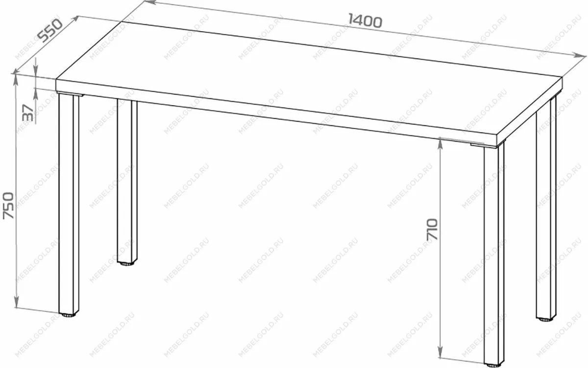 Стол письменный Ингар, 140х75х55 см, дуб беленый | изображение 9
