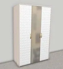 Шкаф Лара 3-дверный белый глянец