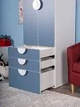 Шкаф распашной Пикси, с двумя дверьми, тремя выдвижными ящиками и полкой 60x57x180, озорной василек | изображение 6
