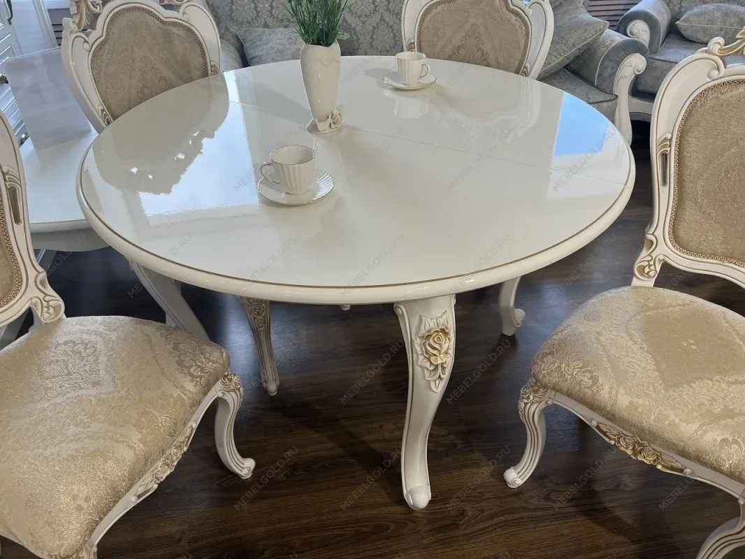 Стол Натали круглый белый глянец - Выставка м. Марьина роща | изображение 7