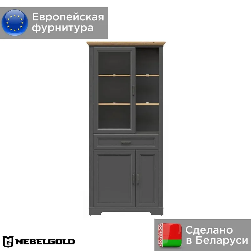 Шкаф с витриной Жасмин REG1W2D1S | изображение 1
