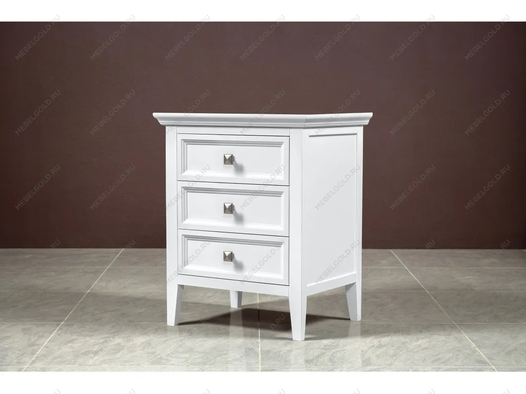 Тумба прикроватная 3 ящика Manhattan (Белый) | изображение 3