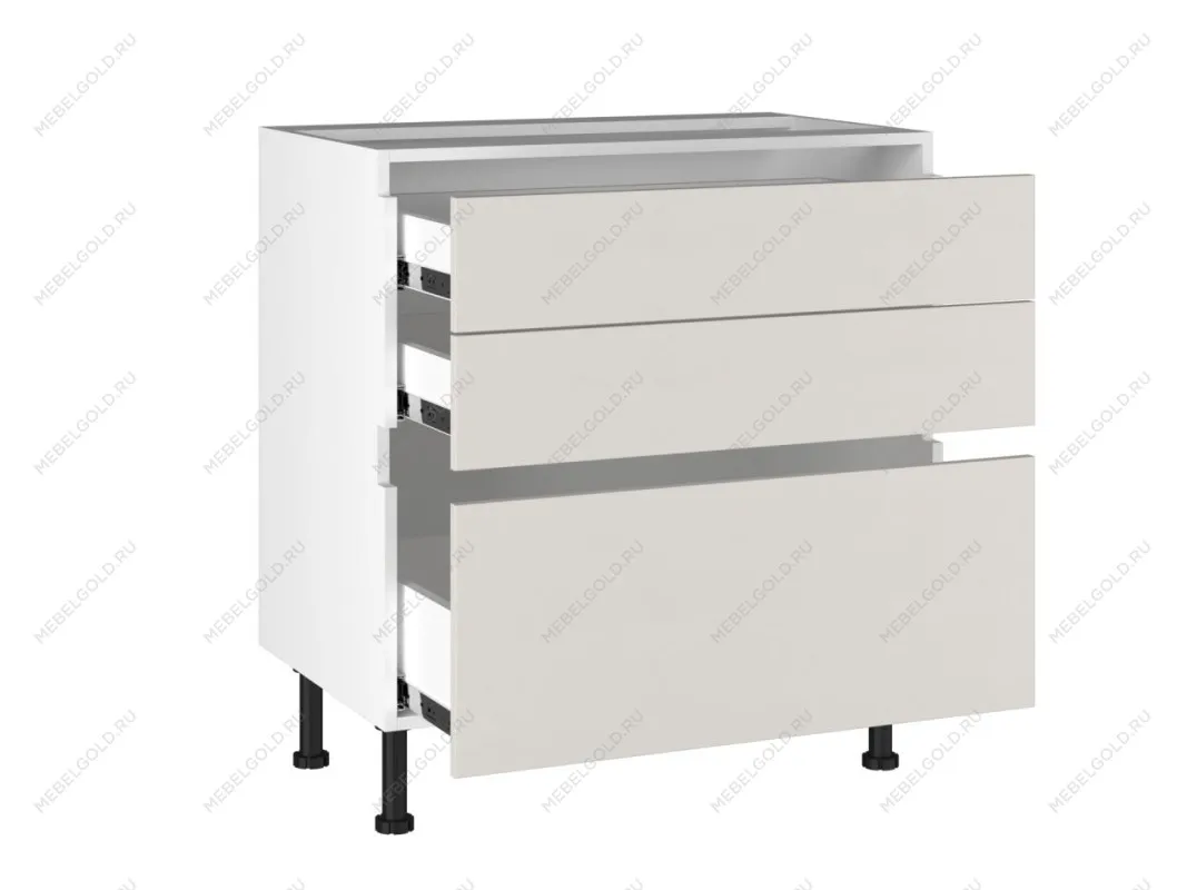 Стол с ящиками СЯ-80, Виста (800*523*870) Экокожа Белый, 26221 | изображение 1