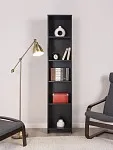 Стеллаж Сириус, 5 полок, 39х34х190 см, черный, дуб венге | изображение 4