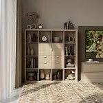 Стеллаж Фора, 16 полок, 147x147х38 см, дуб беленый | изображение 4