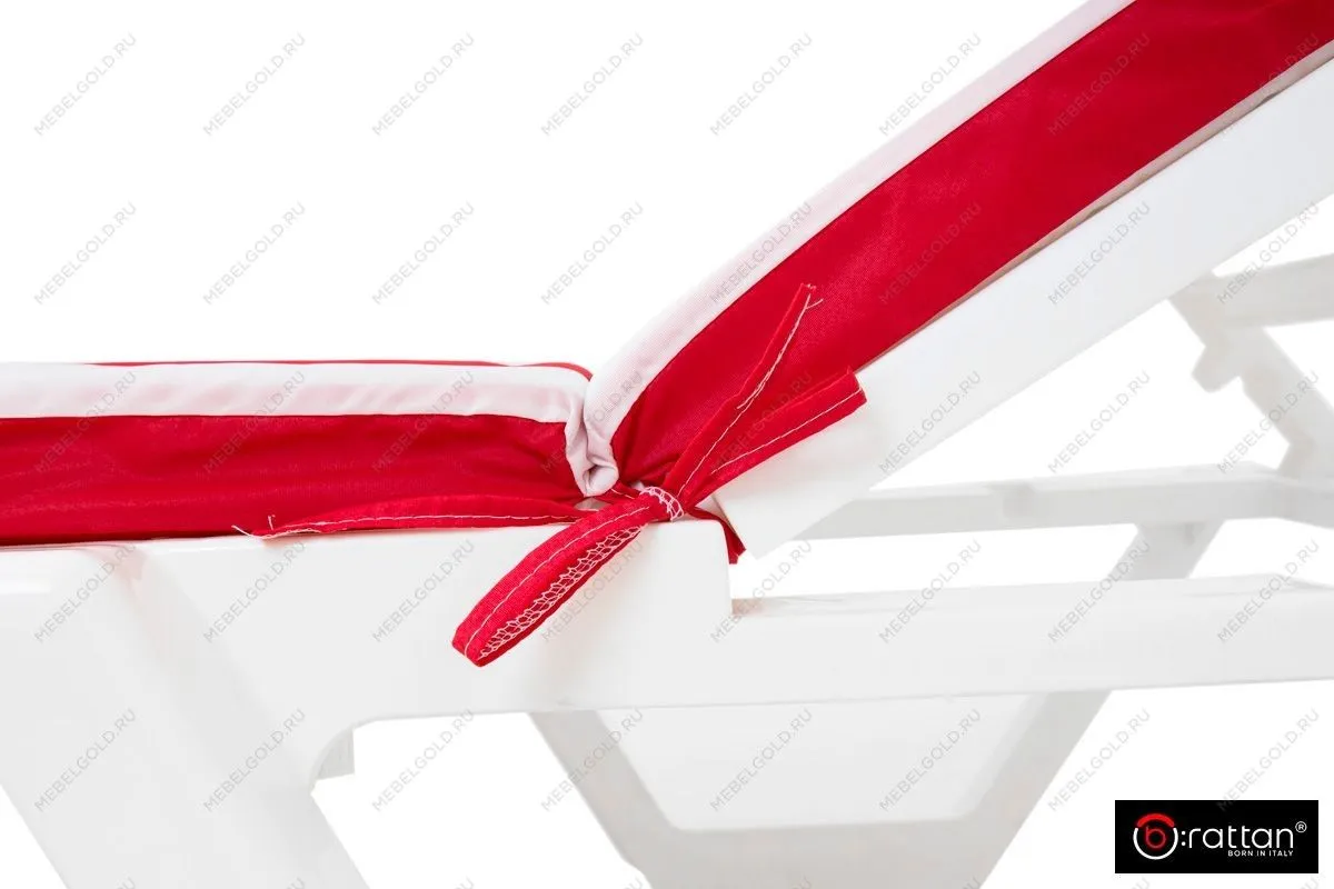 Матрац 710*570/1130*570мм с вертикальной подушкой (бело-красный) Premium | изображение 2