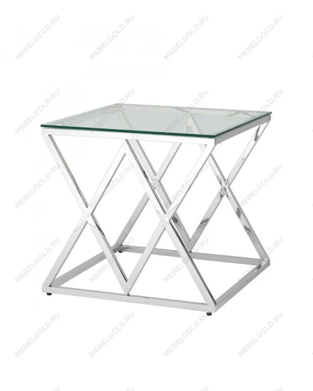 Журнальный стол 55x55 ИНСИГНИЯ серебро