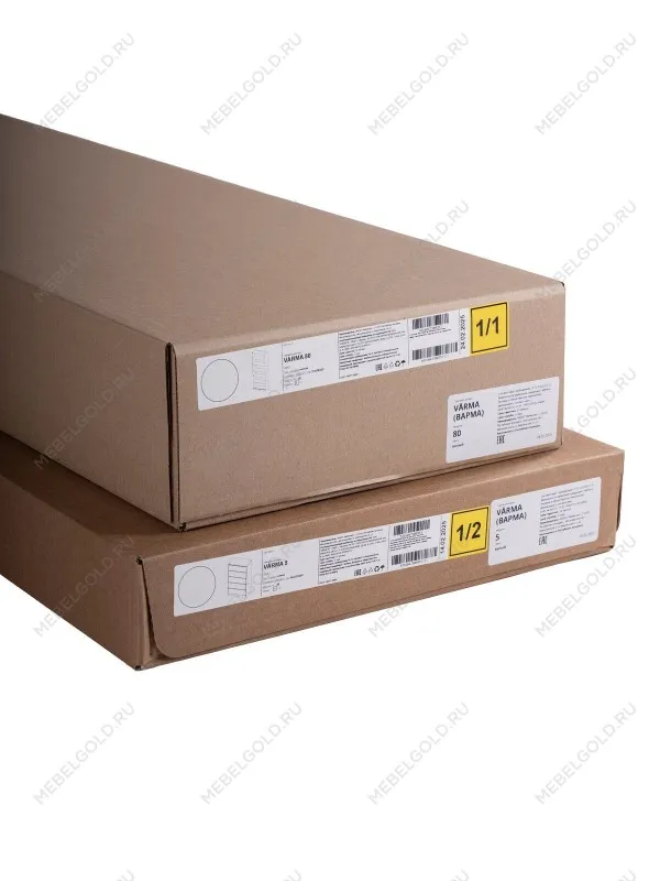 Стеллаж Варма, 6 полок, 78х198х28 см, белый | изображение 8