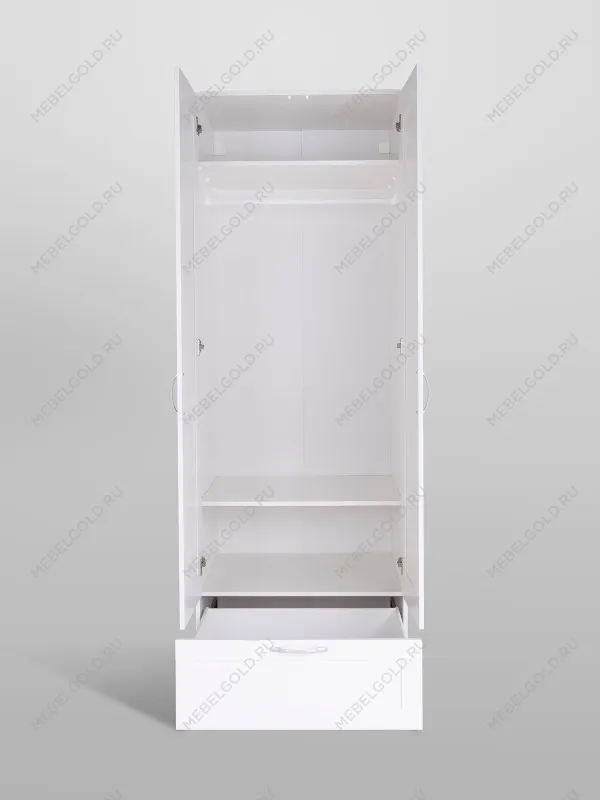 Шкаф Сириус, 2 двери и 1 ящик, 78х59х220 см, белый | изображение 8