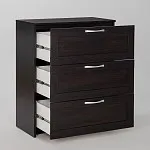 Комод Сириус, 3 ящика, 78х41х94 см, дуб венге, черно-коричневый | изображение 9