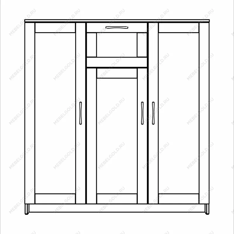 Тумба Сириус 3 двери, 1 ящик, 117х41х124 см, белая | изображение 12