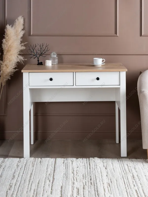 Стол туалетный Сага, 92х45, белый/ясень | изображение 1