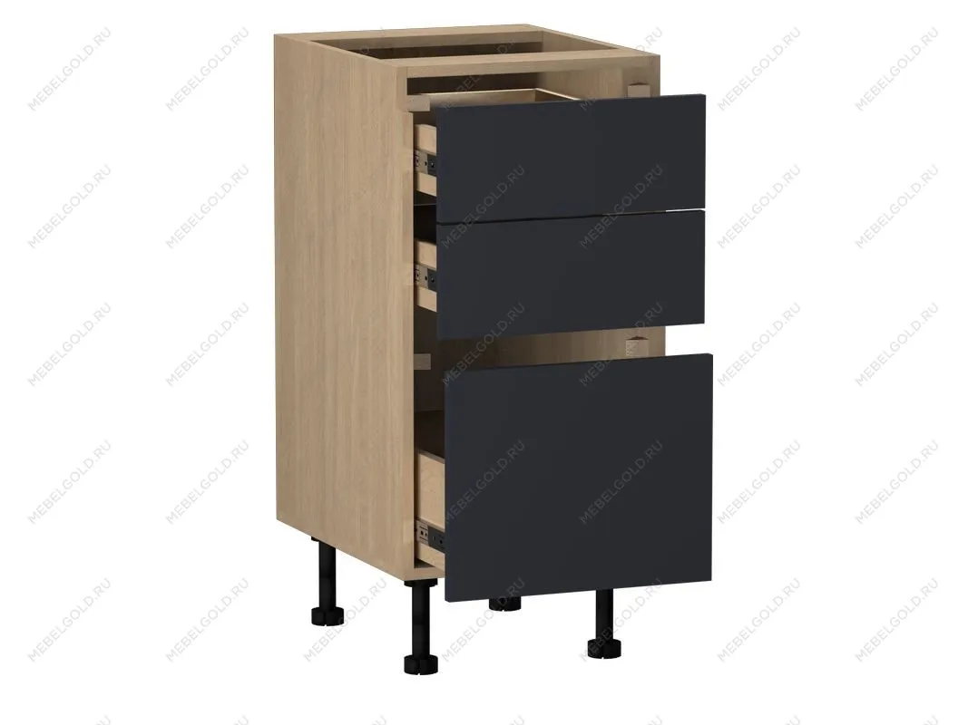 Стол с ящиками СЯ-40, Женева (400*520*870) Дуб Палермо/Синий матовый, 22516 | изображение 1