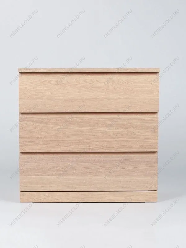 Комод Варма, 3 ящика, 80х78х40 см, шпон натурального дерева, дуб беленый | изображение 8