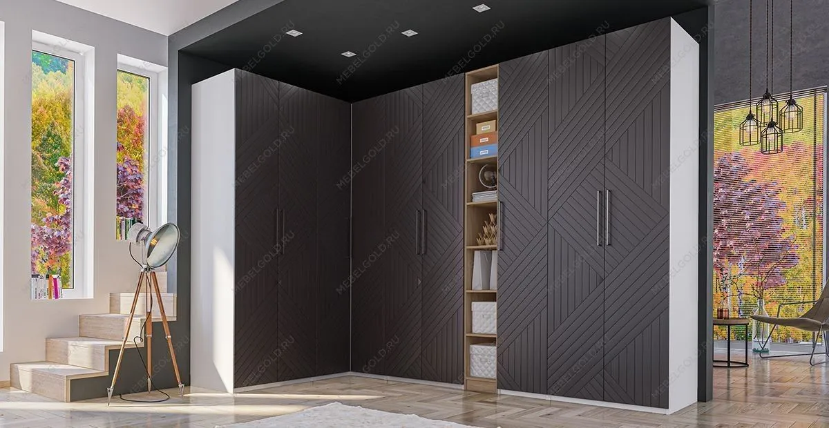 Шкаф-пенал Отис МН-039-05 П5 с фасадом МДФ (графит) | изображение 3