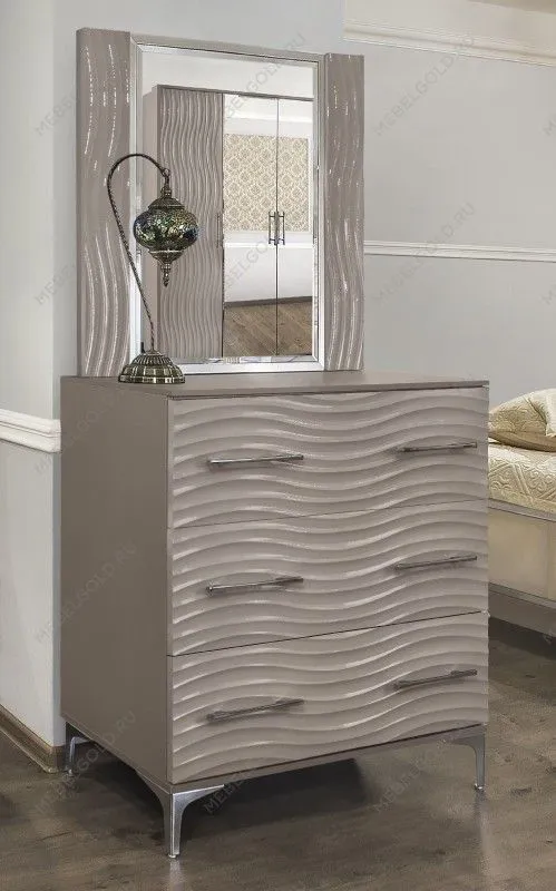 Зеркало Гравита ППУ серый камень глянец | изображение 2