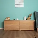 Комод Варма, 4 ящика, горизонтальный, 160х54х40 см, шпон натурального дерева, дуб беленый | изображение 3