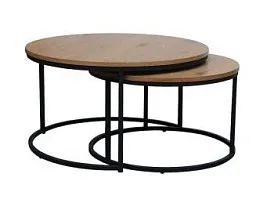 Комплект Signal ATLANTA II, 2 стола журнальных (дуб/черный)