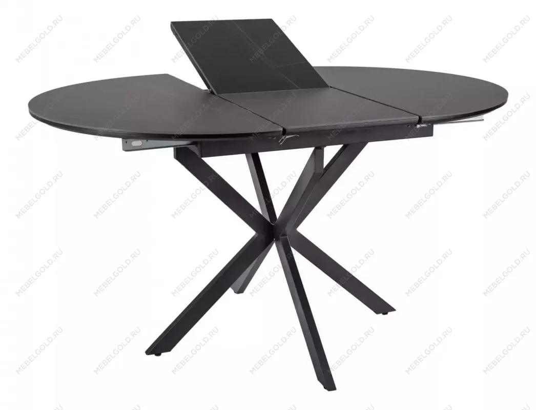 Стол обеденный Signal GASTON Ceramic 100 раскладной (черный/черный мат) | изображение 1