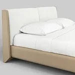 Кровать отделка ткань 152, экокожа PU63, 160х200 | изображение 2
