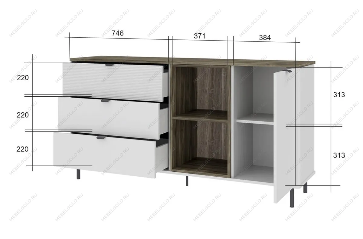 Тумба Симпл 1D3S2N | изображение 2