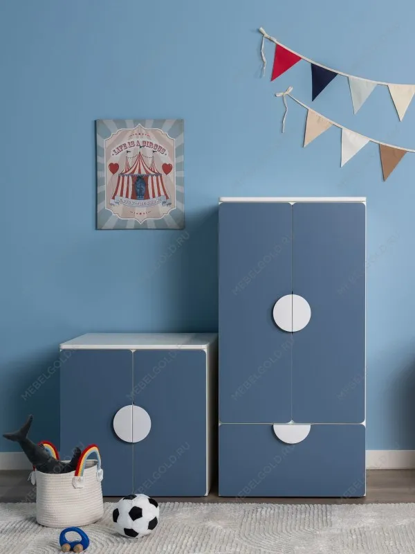 Шкаф Пикси распашной, с двумя дверьми и полкой 60x57x60, озорной василек | изображение 6
