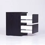 Тумба прикроватная Варма, 2 ящика, 40х55х40 см, шпон натурального дерева, ясень черный | изображение 14