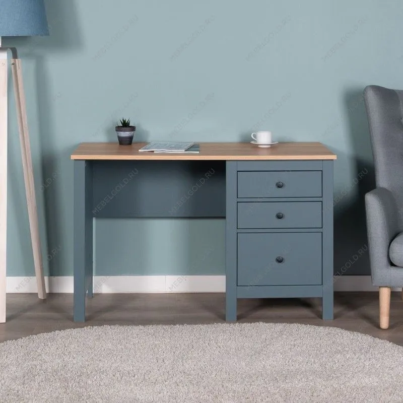 САГА стол письменный 120х56 темно-бирюзовый/ясень | изображение 4