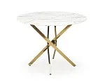 Стол обеденный Halmar RAYMOND 2 (белый мрамор/золотой) | изображение 1