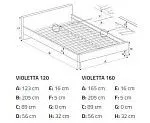 Кровать Halmar VIOLETTA 160 (белый/черный) | изображение 2