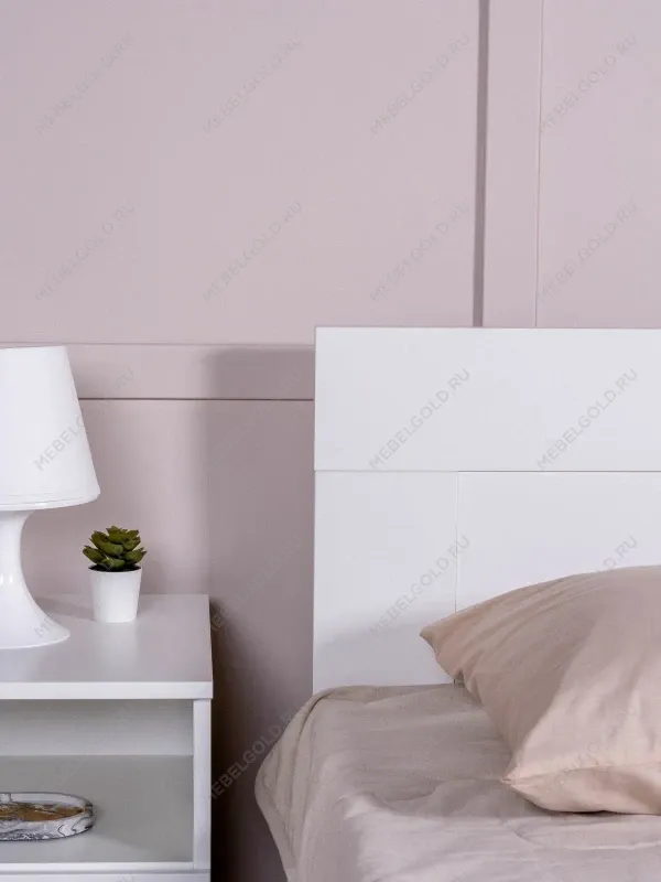 Кровать двуспальная Сириус, 160х200 см, белая | изображение 2