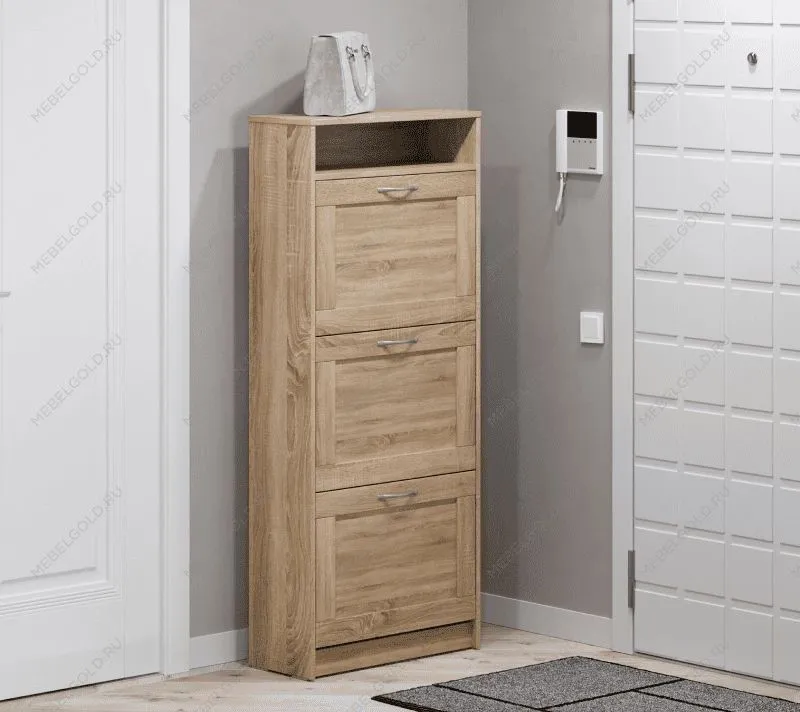 БРИМНЭС / СИРИУС тумба ИКЕА / IKEA для обуви 60х143 сонома | изображение 4