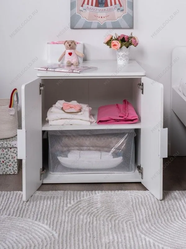 Шкаф Пикси распашной, с двумя дверьми и полкой 60x57x60, мечтательный пион | изображение 1