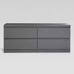 КАСТОР (KULLEN) тумба 4 ящика серая | изображение 1